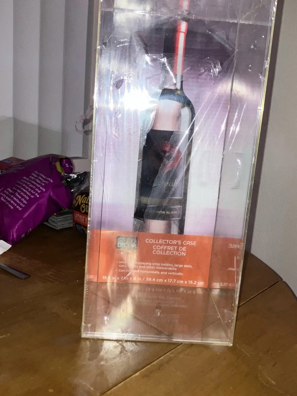 Studio Decor Display Case - Brown and Clear
